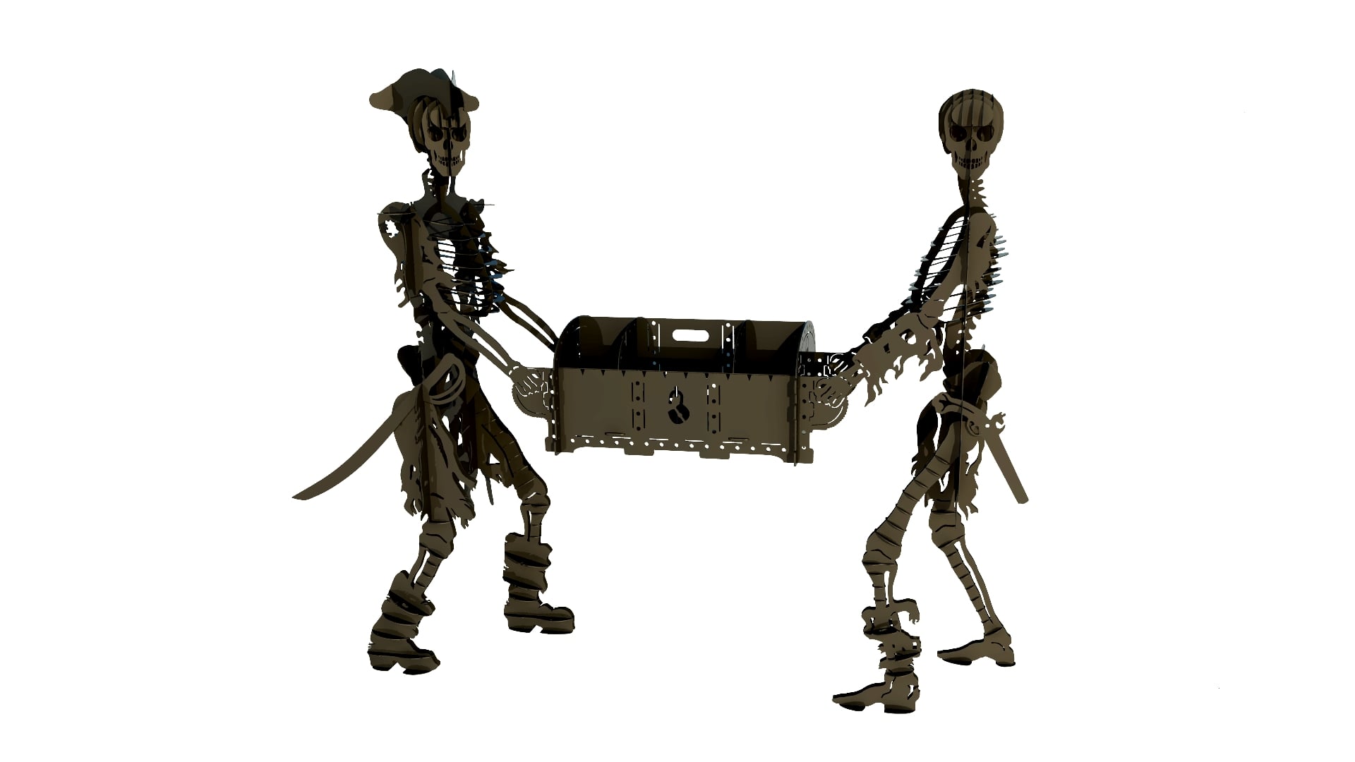 Мангал скелеты (скелеты держат мангал)